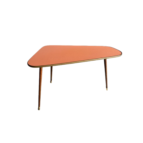 Peach Pink Formica Table 1960S
