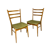 2 Vintage Stoelen Met Skai Beklede Zitting, Jaren 50