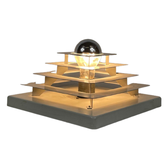 Hustadt Leuchten - Wall Or Ceiling Mounted Lamp Including Reflective Mirrored Bulb - Space Age / 1