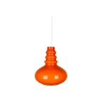 1 Of 4 Midcentury Glass Orange Pendant Light By Peill & Putzler 1960 thumbnail 1