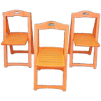 Set: 3x Vintage Design Klapstoel Trieste Aldo Jacober Stoel Jr 60 thumbnail 1