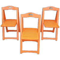 Set: 3x Vintage Design Klapstoel Trieste Aldo Jacober Stoel Jr 60