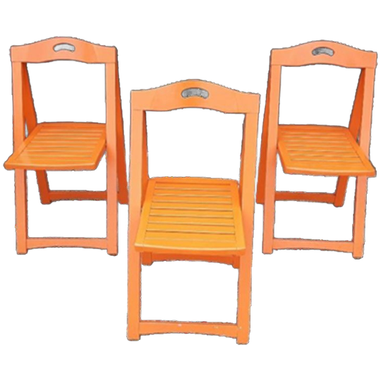 Set: 3x Vintage Design Klapstoel Trieste Aldo Jacober Stoel Jr 60 1