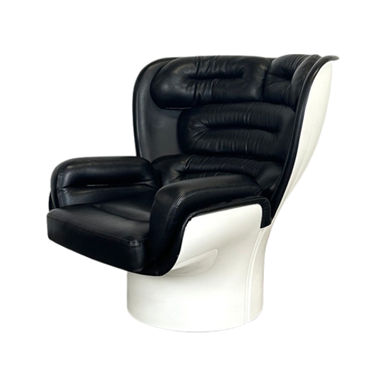 Vintage Longhi Elda Chair Draaifauteuil Van Joe Colombo 1