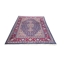 Handgeknoopt Perzisch Sarouk Vloerkleed 205X275Cm Gesigneerd - Vintage Tapijt Donkerblauw - Reliving