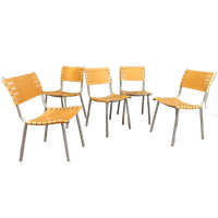 Set Van 5 Vintage Ruud Jan Kokke Stoelen Eetkamerstoelen
