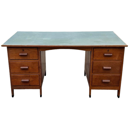 Art Deco Bureau Werkplek Haagse School Stijl Design Eiken 1