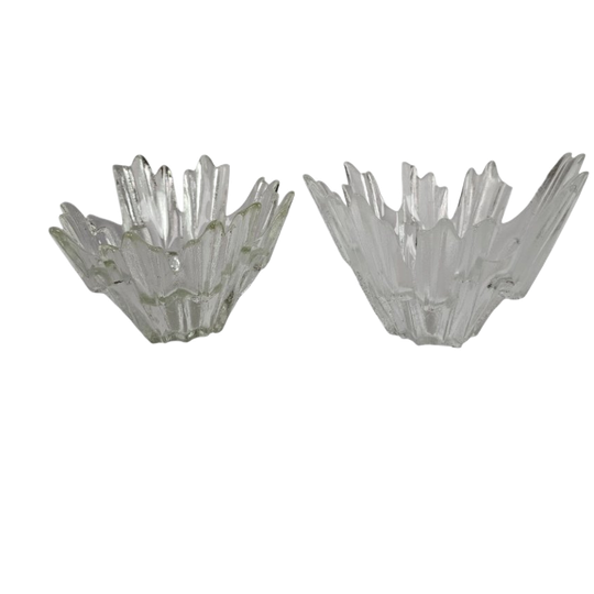 Revontulet - Ice Glass Bowl - 'Nothern Lights' - Tauno Wirkkala Voor Humppila - Finland - 1970'S 1
