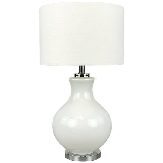 Vintage Witte Opaline Tafellamp 1