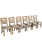 Brutalist Eetkamerstoelen | Vintage Stoelen | Jaren 60 | (3) thumbnail 1