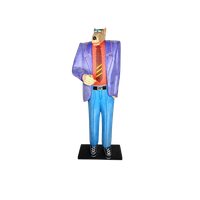 Post Modern Xl Lone Wolf Sculptuur 1980s