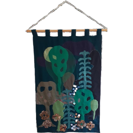 70's Wandkleed Vintage Wandkleed Retro Wandkleedje 1