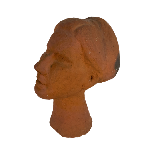 Geboetseerde Terracotta Buste - Groot Formaat - 1960's 1