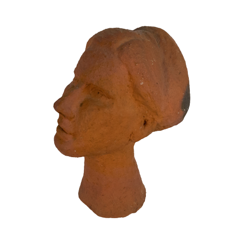Geboetseerde Terracotta Buste - Groot Formaat - 1960'S