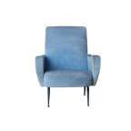 Fluwelen Fauteuil Uit De Jaren 50 thumbnail 1