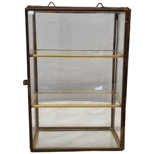 Hollywood Regency Messing Vitrinekastje 1