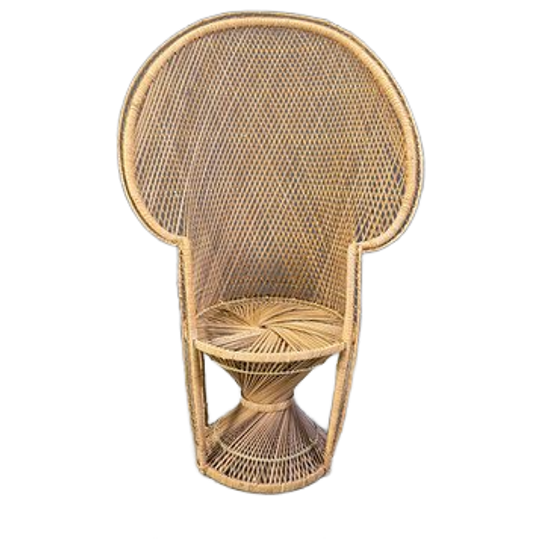 Vintage Wicker Peacock Chair, 1970s 1