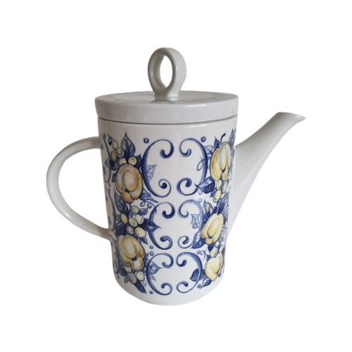 Villeroy & Boch Cadiz Vintage Grote Koffiepot, Porselein Uit Luxemburg, Cadiz Fruit Motief