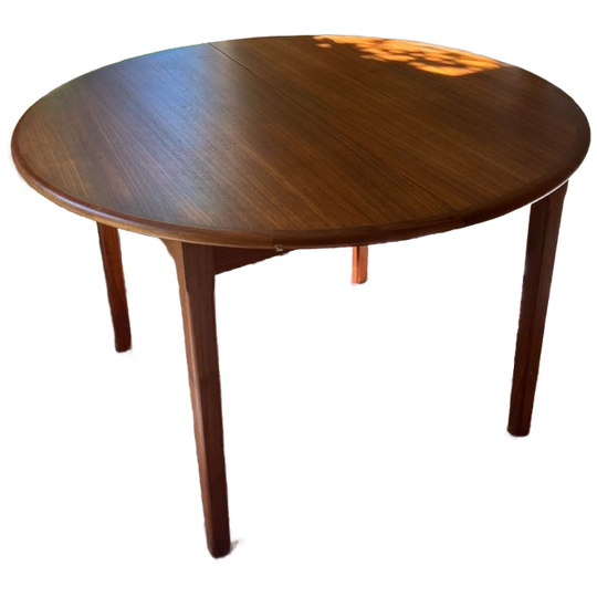 Vintage Ronde Verlengbare Eettafel Sigh & Sons Made In Denmark 1