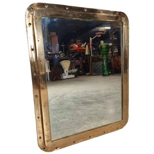 Antieke Patrijspoort Met Spiegel 1