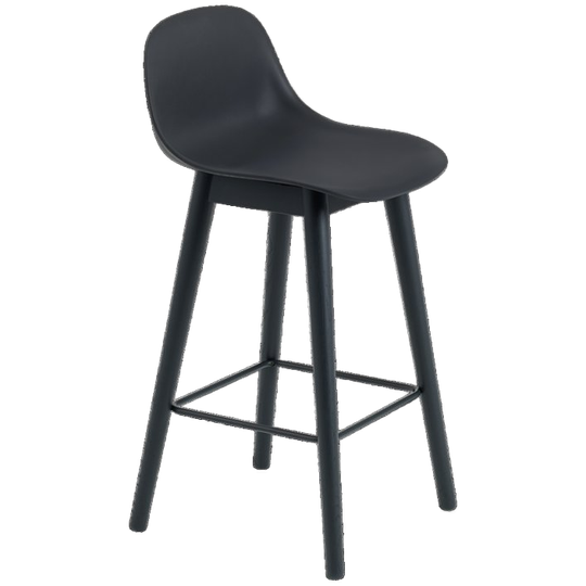 Muuto / Fiber Counter Stool / Wood / Black 1