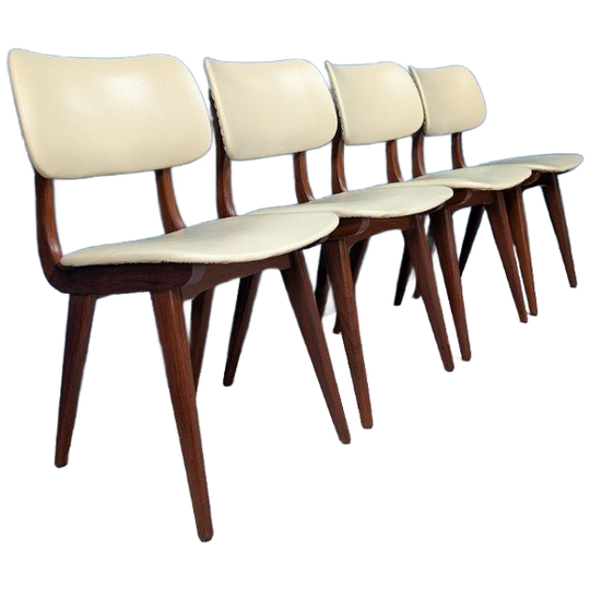 4x Vintage Van Teeffelen Stoelen, Jaren 60 1