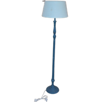 Staande Vloerlamp Met Houten Poot Geschilderd