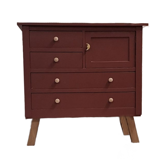 Vintage Commode Babykamer Kleur Merlot Mania ‘mace’ 1
