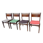 Vintage Stoel Eetkamerstoel Jaren 60 Stoelen Teakhout thumbnail 1