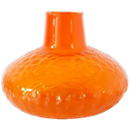 * Retro Oranje Vaas Glazen Vaas Persglas Vaasje thumbnail 1