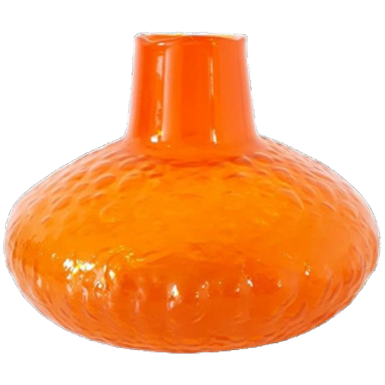 * Retro Oranje Vaas Glazen Vaas Persglas Vaasje 1