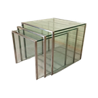 Vintage Glas En Chrome Mimiset Nesting Tables thumbnail 1