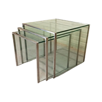 Vintage Glas En Chrome Mimiset Nesting Tables