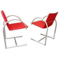 2 Vintage Cirkel Eetkamerstoelen, Metaform, Postmodern