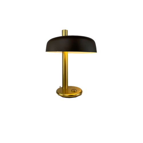 Brown And Gold Desk Lamp 7603 By Heinz F.W. Stahl For Hillebrand 1970