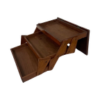 Antique - Handmade Sewing Box With Foldable Compartments - Rare And Very Well Made - Ca 1920’S thumbnail 1