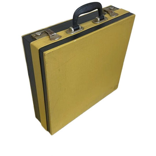 Geel Zwarte Vinyl Lp Koffer 1