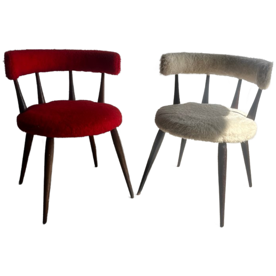 Set Of 2 Vintage Chairs In Original Fabric 1