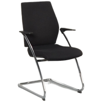 All-Tec Vergaderstoel, Zwart, Slede Frame