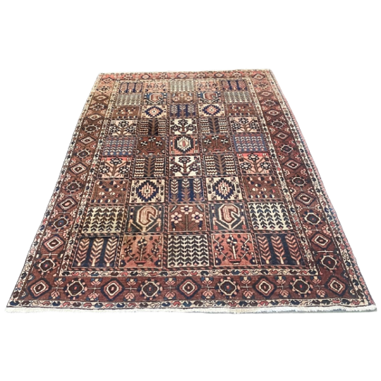 Handgeknoopt Bakhtiari Vloerkleed Wol 158x248cm - Perzisch Tapijt - Bruin - Reliving 1