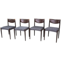 4x Vintage Eetkamerstoelen - Jaren '60, Bruin, Grijs