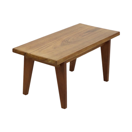 Vintage Massief Teak Houten Bijzettafel Plantentafel Sixties 1