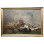 Auguste Henri Musin (1852-1923) “Storm”. thumbnail 1
