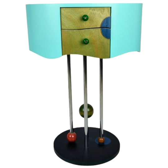 Postmodern Turqoise Design Kastje 1990s 1