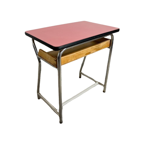 Vintage Formica Schoolbankje Uit Italie, 1960’S