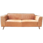 Stoere Leren Bank – Mountain Alp 2,5-zits Lichte Camel Kleur thumbnail 1