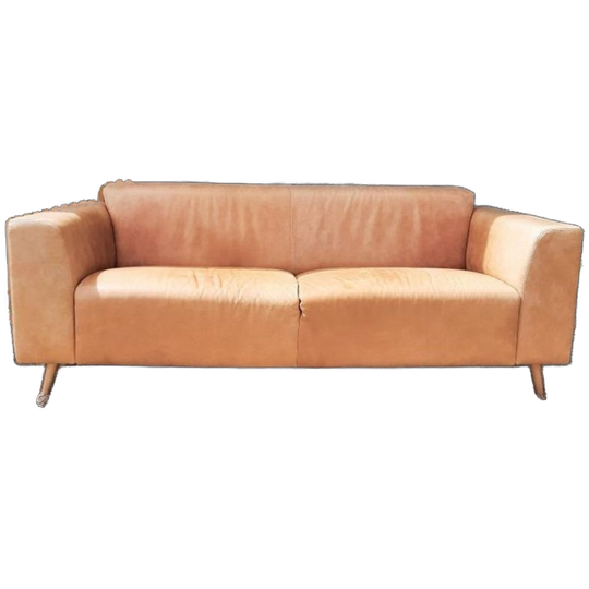 Stoere Leren Bank – Mountain Alp 2,5-zits Lichte Camel Kleur 1