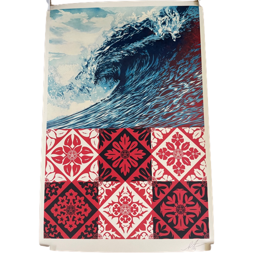 Shepard Fairey (Obey) Wave Of Distress, Signed And Dated By Shepard Fairey