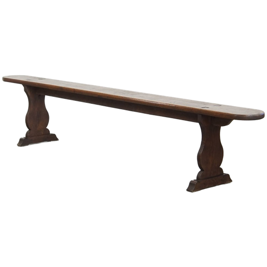 Geweldige Antieke Franse Halbank/ Bank Voor Aan De Eettafel 1