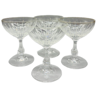 Set Antieke Geslepen Coupe Glaasjes Kristal